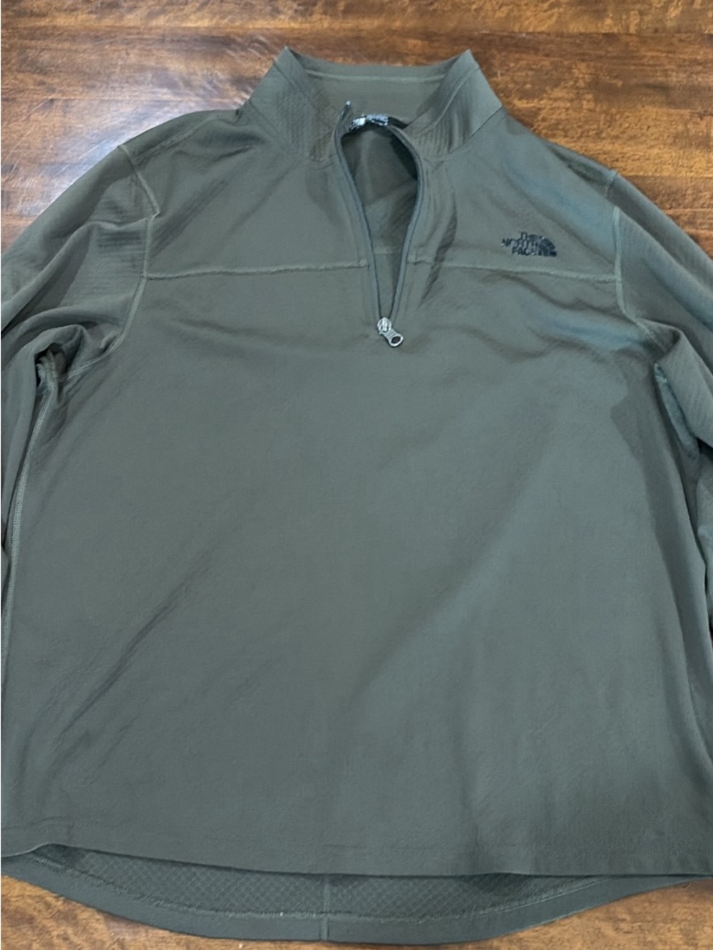 The North Face Men's Olive Green Quarter-Zip Pullover